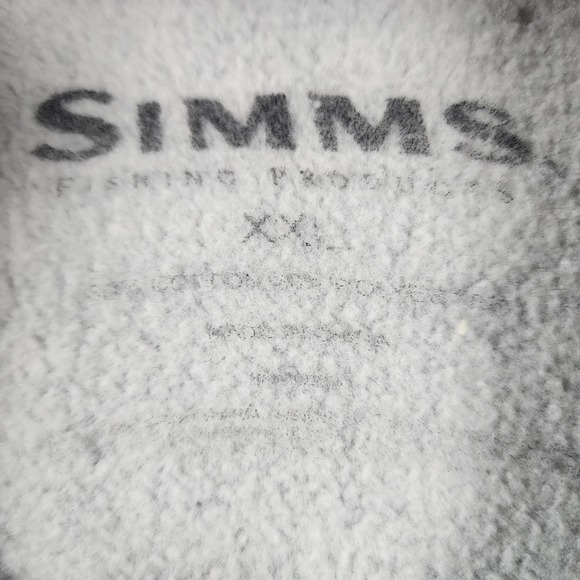Simms Hoodie Mens 2XL Gray Fishing Products Graphic Pullover Fleece Outdoor - Picture 6 of 10